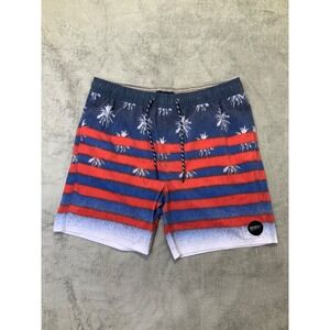 O'Neill Swim Trunks Mens Size L Blue and Red Board Shorts Beach Summer Surfing
